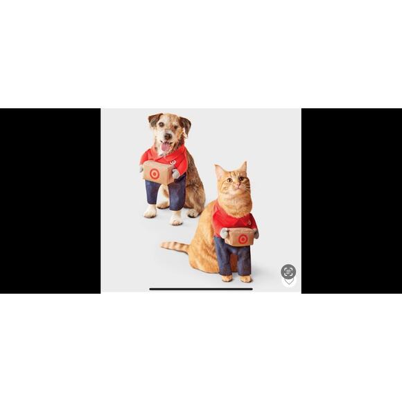 Team Member Jeans Dog and Cat Frontal Costume - Boots & Barkley™ Red Sz M - Picture 1 of 5